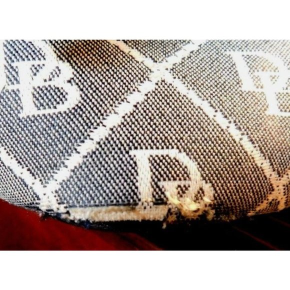 DOONEY BOURKE DB Blue/Gray Canvas Black Leather - Picture 6 of 8